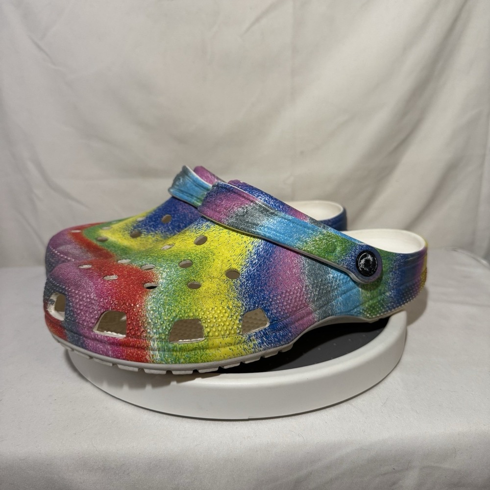 Crocs Classic Clogs‎ Adult Tie Dye Sandals Men's Size 7 Womens Size 9